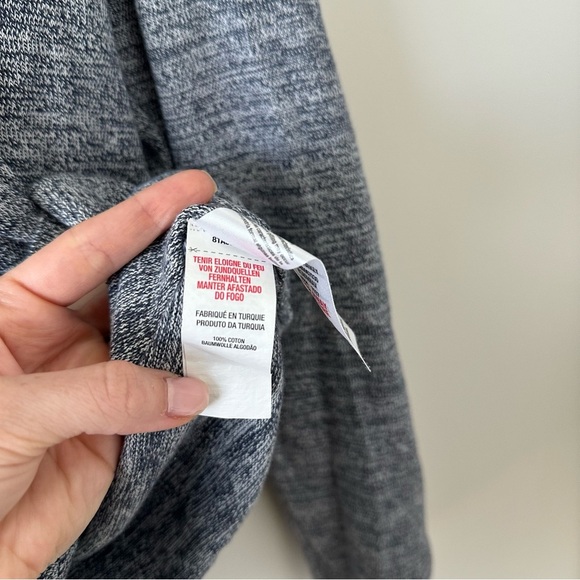 Topshop Topman Blue Heathered Elbow Patch Long Sleeve Shirt Sweater Crew Neck - Picture 10 of 14